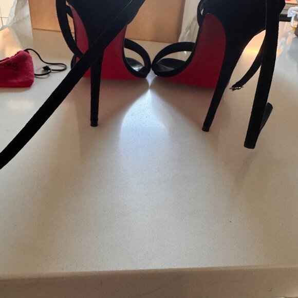 Christian Louboutin Umberta 100 Suede Sandals Size 40 - Picture 4 of 6